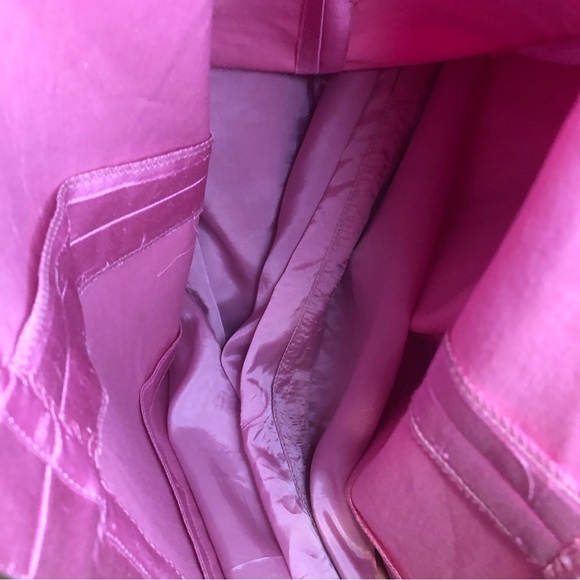 Rickie Freeman for Teri Jon || Pink Silk Sleeveless Midi Dress - Picture 7 of 11